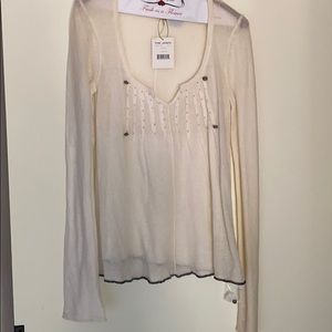 Free People white sweater medium